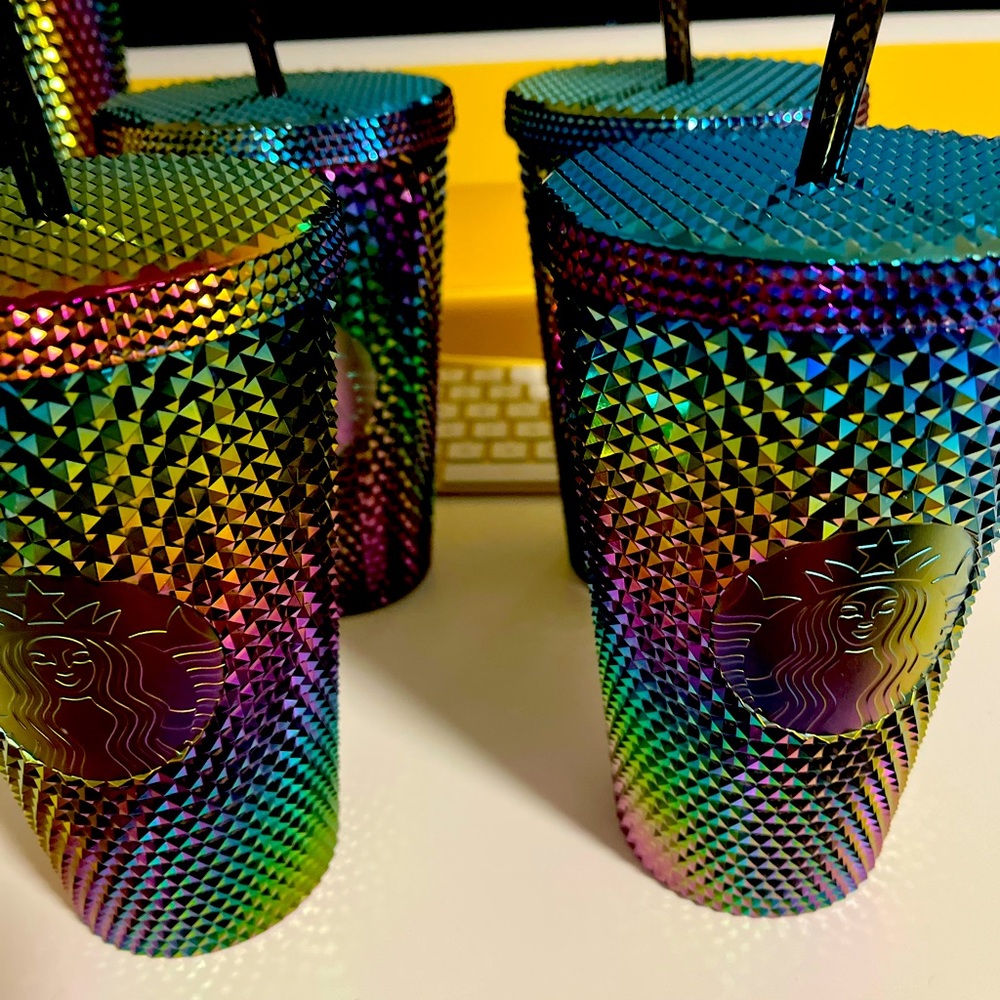 Starbucks 2023 “Oil Slick” Studded Tumbler. BRAND NEW!